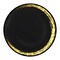 Smarty Had A Party 7.5" Black with Gold Moonlight Round Disposable Plastic Appetizer/Salad Plates (120 Plates), 120PK 967BG-CASE - alternate 8